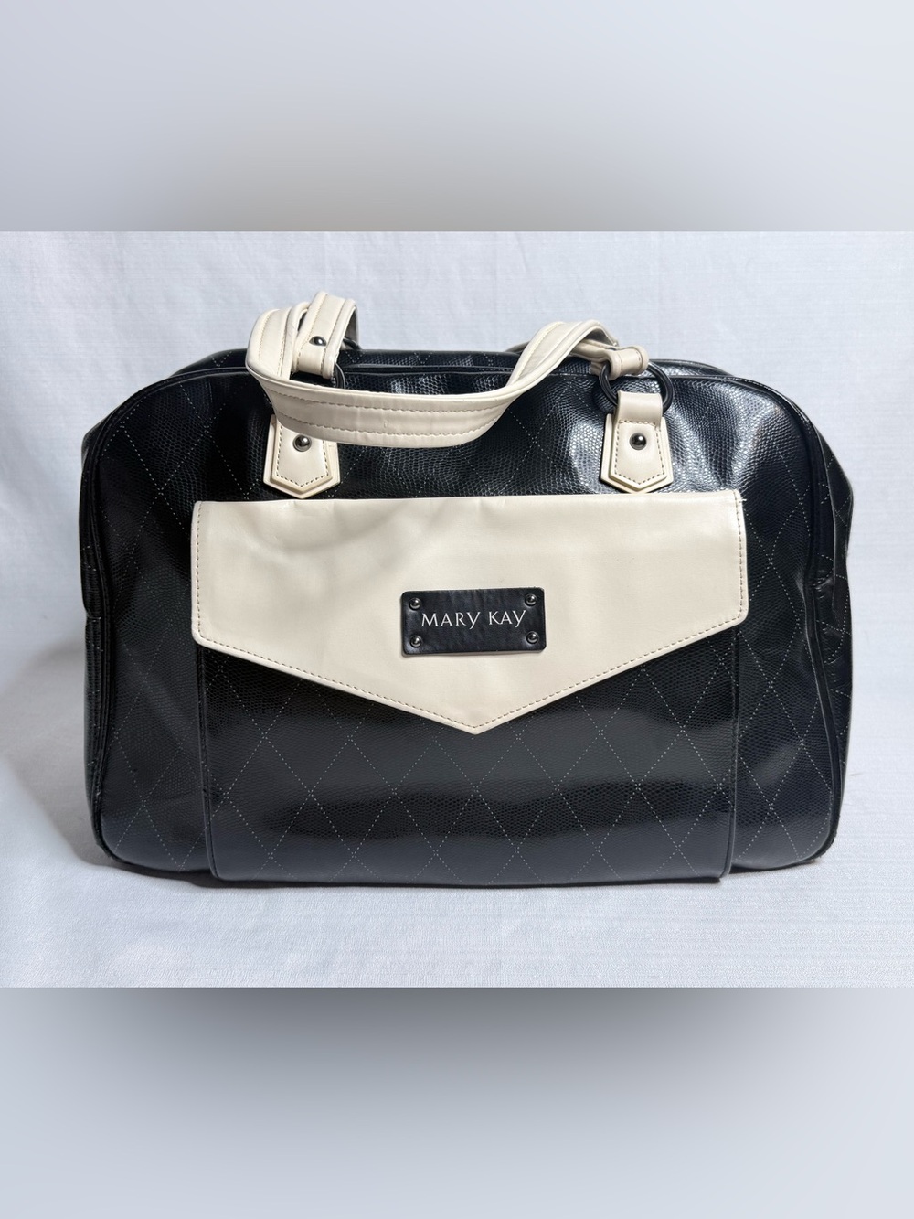 Mary Kay Large Black Consultant Cosmetic Bag W/ Removable Insert Travel Tote